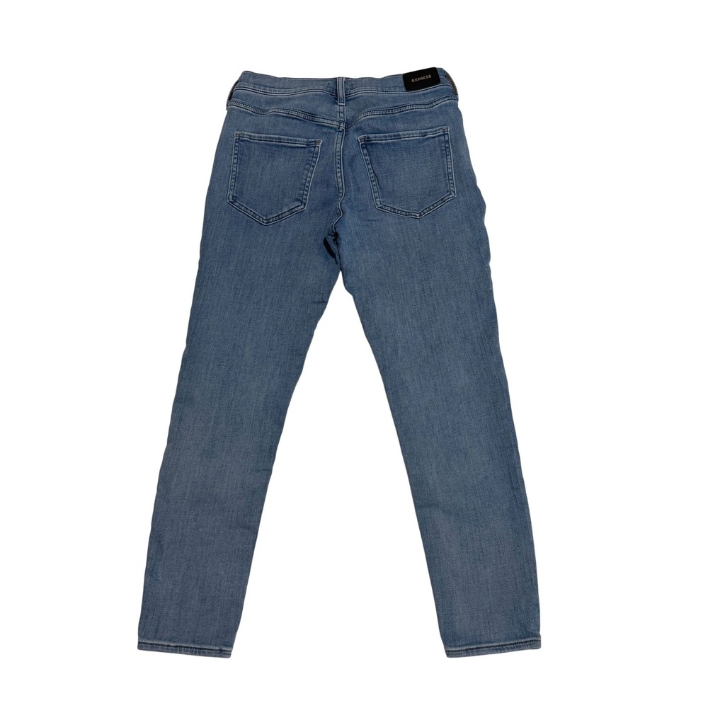 Express Skinny Mid Rise Light Wash Button Fly Denim Jeans‎  Size 2 - Picture 3 of 12